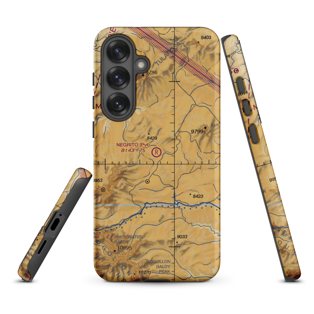 Negrito Airstrip (0NM7) VFR Sectional Samsung Phone Case Samsung Galaxy S25 Plus model shown