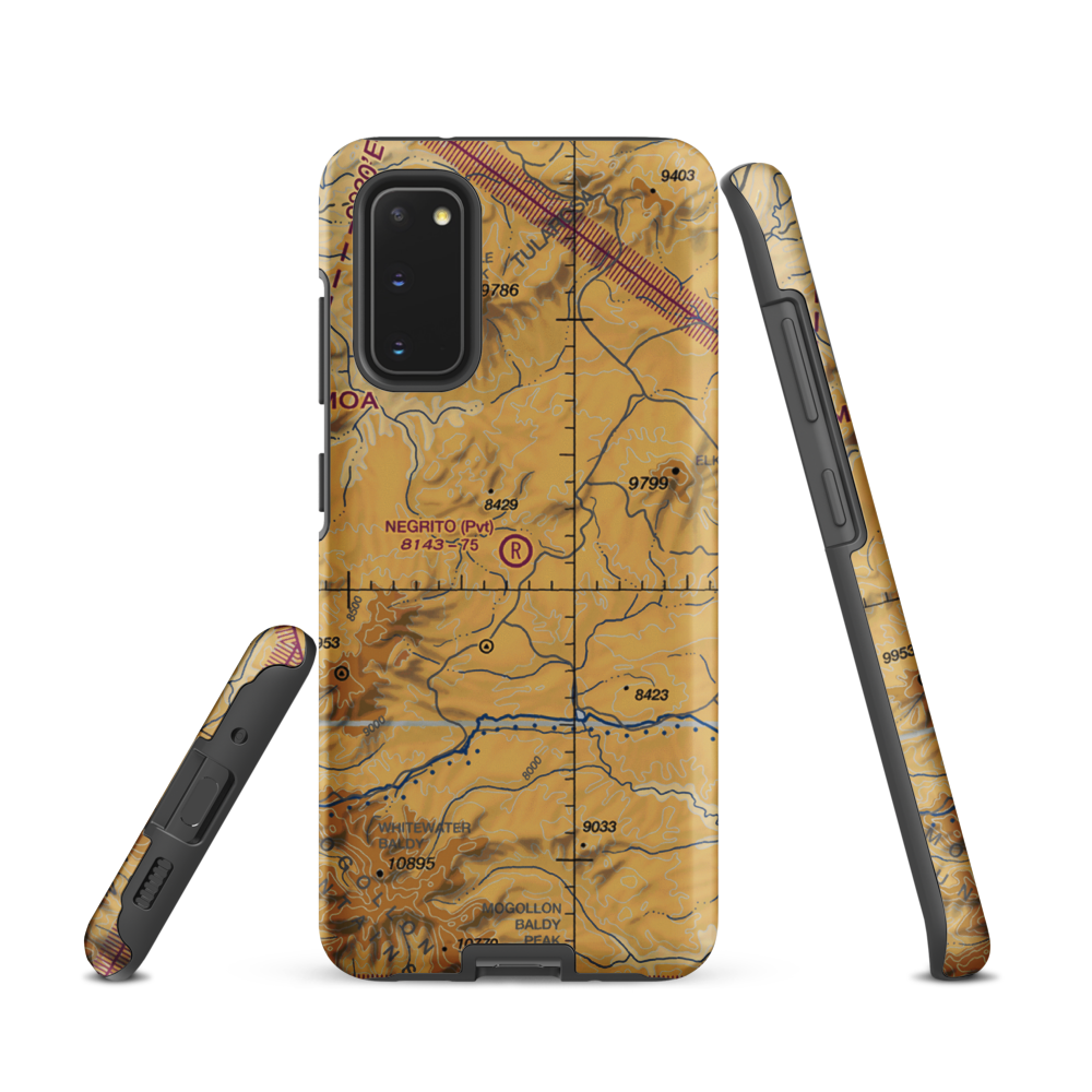 Negrito Airstrip (0NM7) VFR Sectional Samsung Phone Case Samsung Galaxy S20 model shown