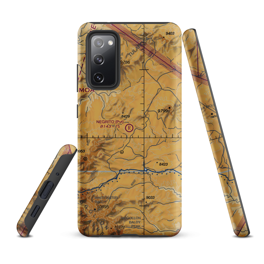 Negrito Airstrip (0NM7) VFR Sectional Samsung Phone Case Samsung Galaxy S20 FE model shown