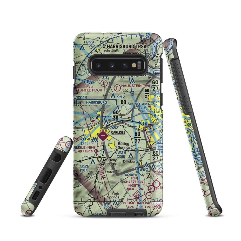 Neiderer Airport (PA55) VFR Sectional Samsung Phone Case Samsung Galaxy S10 model shown