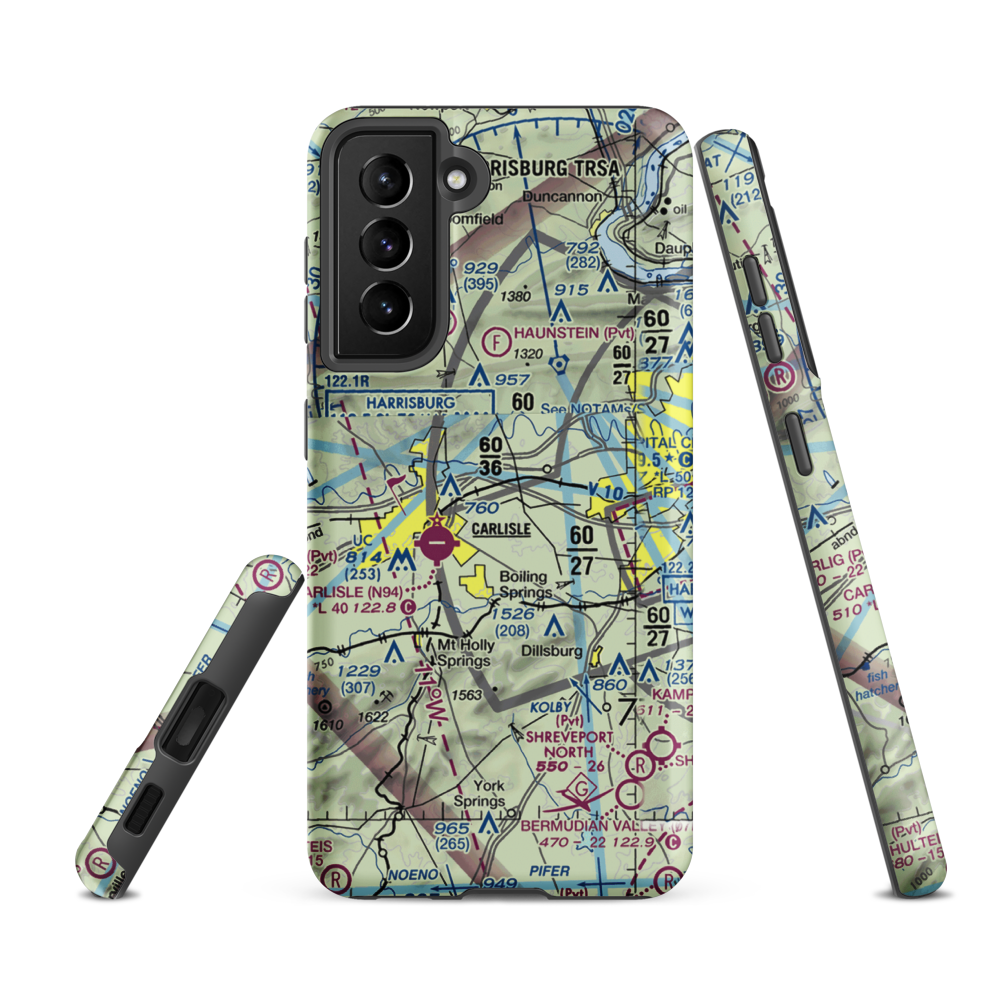 Neiderer Airport (PA55) VFR Sectional Samsung Phone Case Samsung Galaxy S21 FE model shown