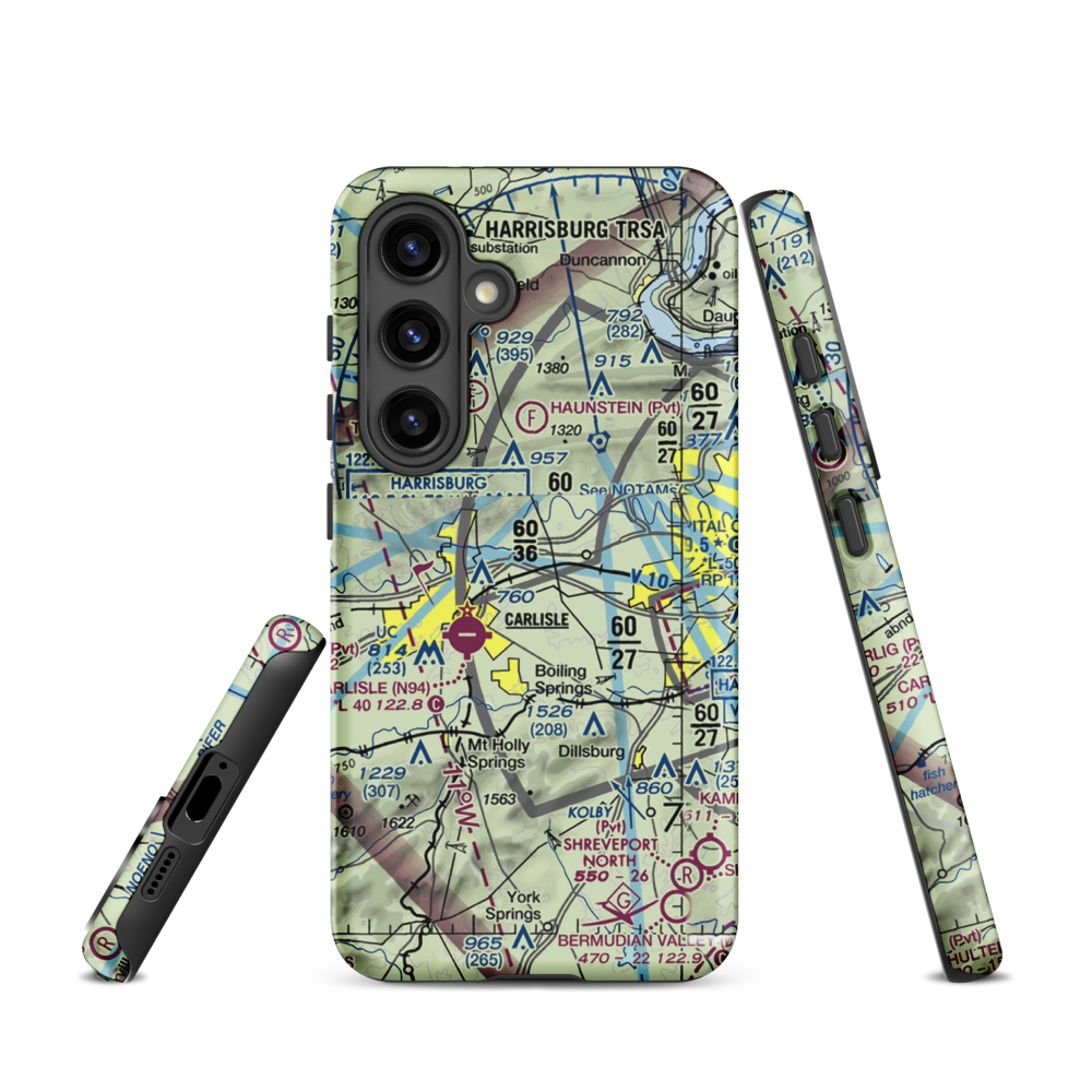 Neiderer Airport (PA55) VFR Sectional Samsung Phone Case Samsung Galaxy S24 model shown
