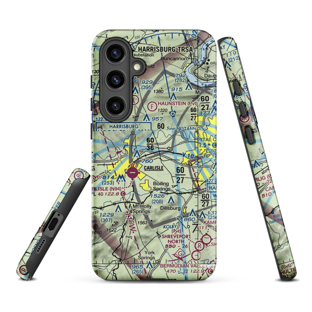 Neiderer Airport (PA55) VFR Sectional Samsung Phone Case Samsung Galaxy S24 Plus model shown