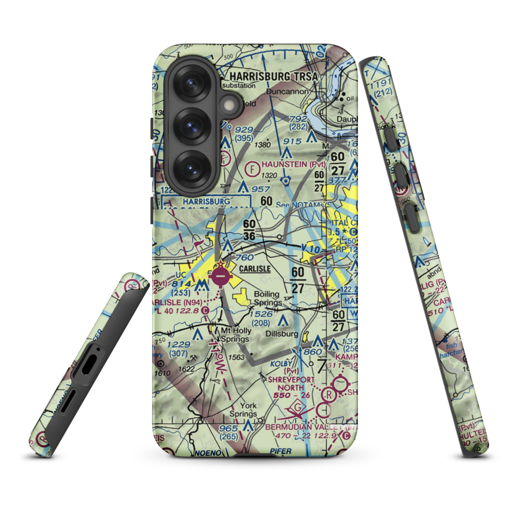 Neiderer Airport (PA55) VFR Sectional Samsung Phone Case Samsung Galaxy S25 Plus model shown