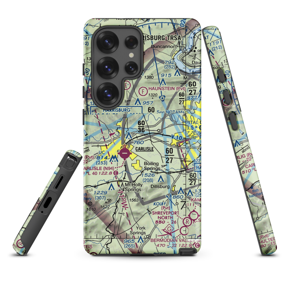 Neiderer Airport (PA55) VFR Sectional Samsung Phone Case Samsung Galaxy S25 Ultra model shown