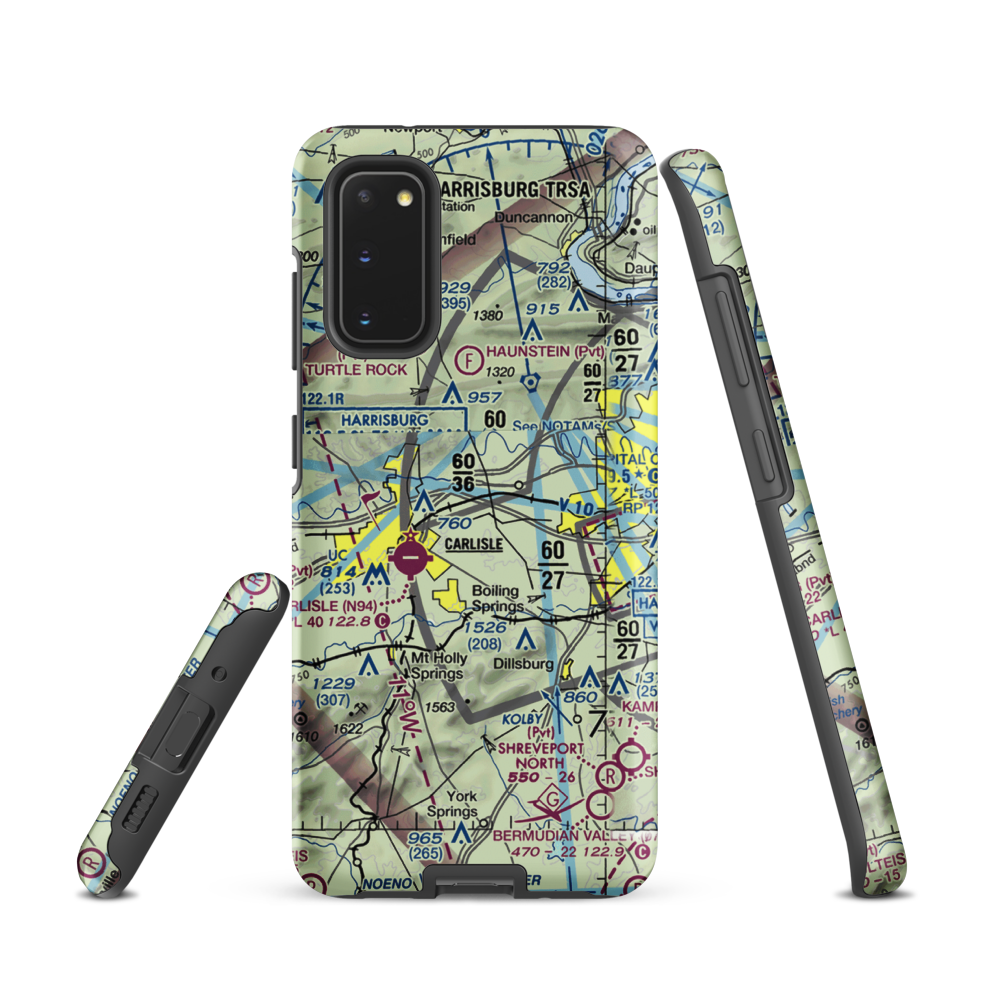 Neiderer Airport (PA55) VFR Sectional Samsung Phone Case Samsung Galaxy S20 model shown