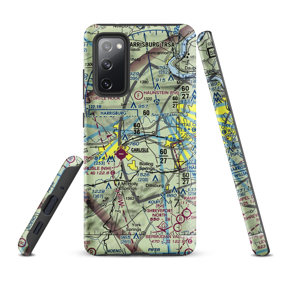 Neiderer Airport (PA55) VFR Sectional Samsung Phone Case Samsung Galaxy S20 FE model shown