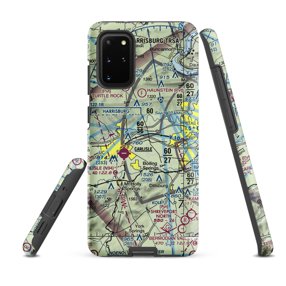 Neiderer Airport (PA55) VFR Sectional Samsung Phone Case Samsung Galaxy S20 Plus model shown