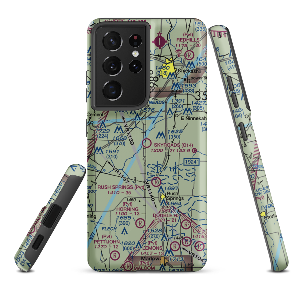 Neil's Sky Ranch Airport (O14) VFR Sectional Samsung Phone Case Samsung Galaxy S21 Ultra model shown
