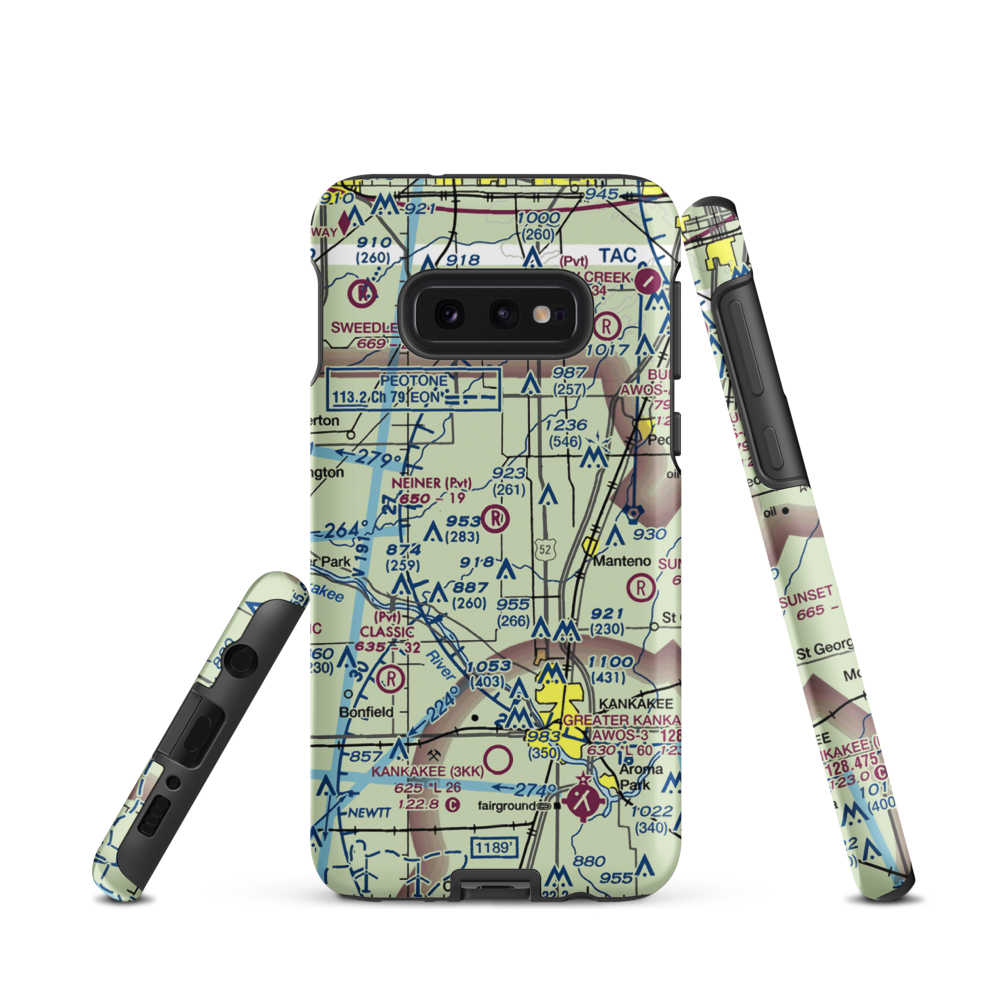 Neiner Airport (19LL) VFR Sectional Samsung Phone Case Samsung Galaxy S10 Plus model shown