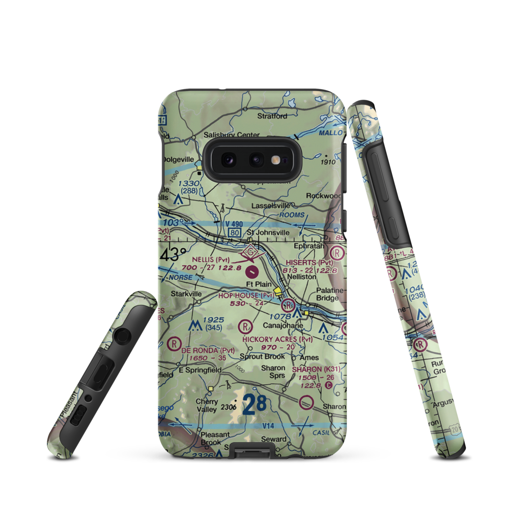 Nellis Field (NY20) VFR Sectional Samsung Phone Case Samsung Galaxy S10e model shown