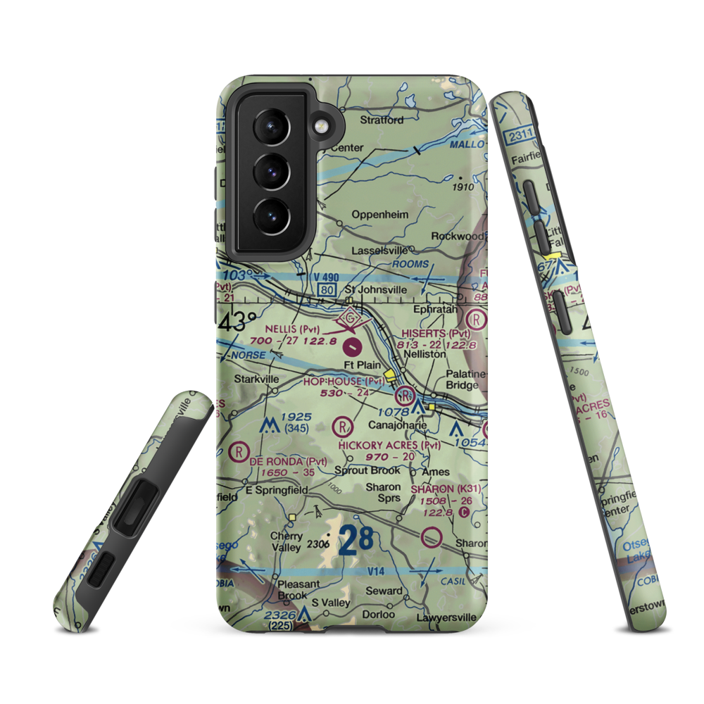 Nellis Field (NY20) VFR Sectional Samsung Phone Case Samsung Galaxy S21 FE model shown