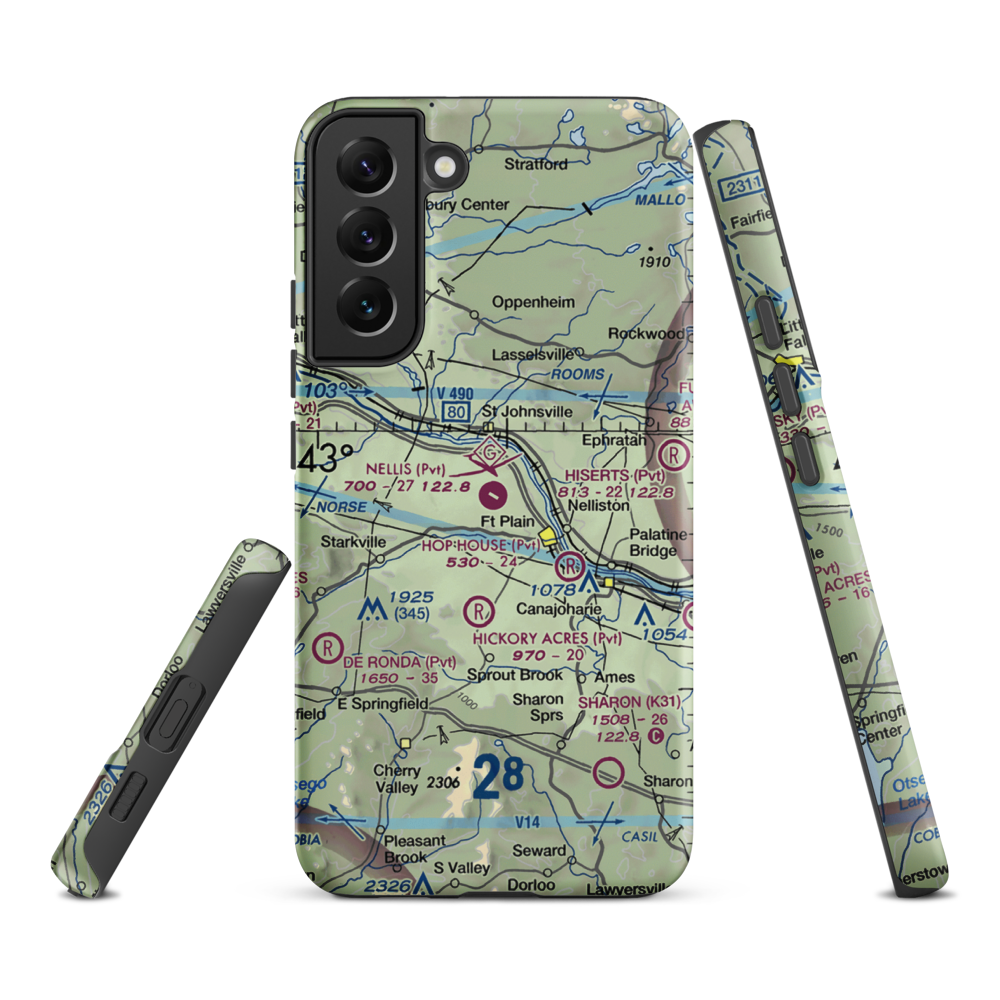Nellis Field (NY20) VFR Sectional Samsung Phone Case Samsung Galaxy S22 Plus model shown