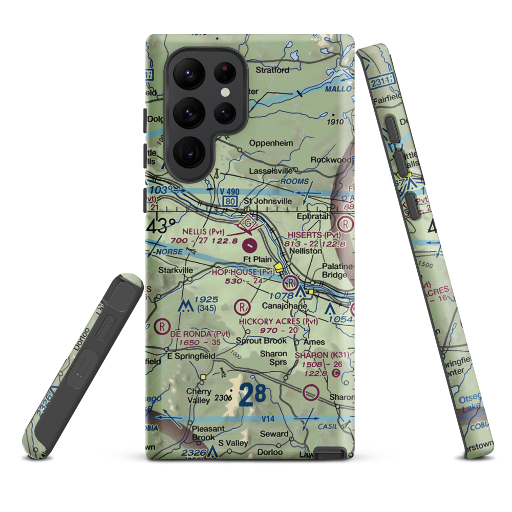 Nellis Field (NY20) VFR Sectional Samsung Phone Case Samsung Galaxy S22 Ultra model shown