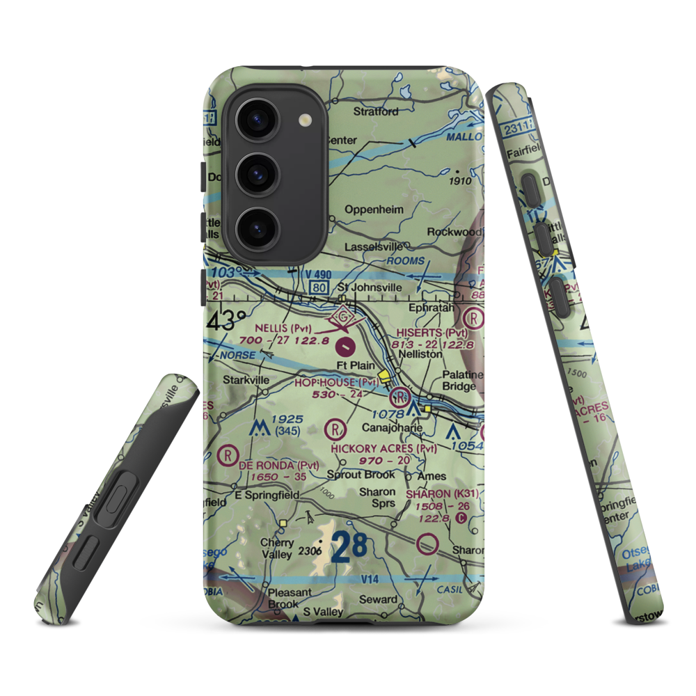 Nellis Field (NY20) VFR Sectional Samsung Phone Case Samsung Galaxy S23 Plus model shown