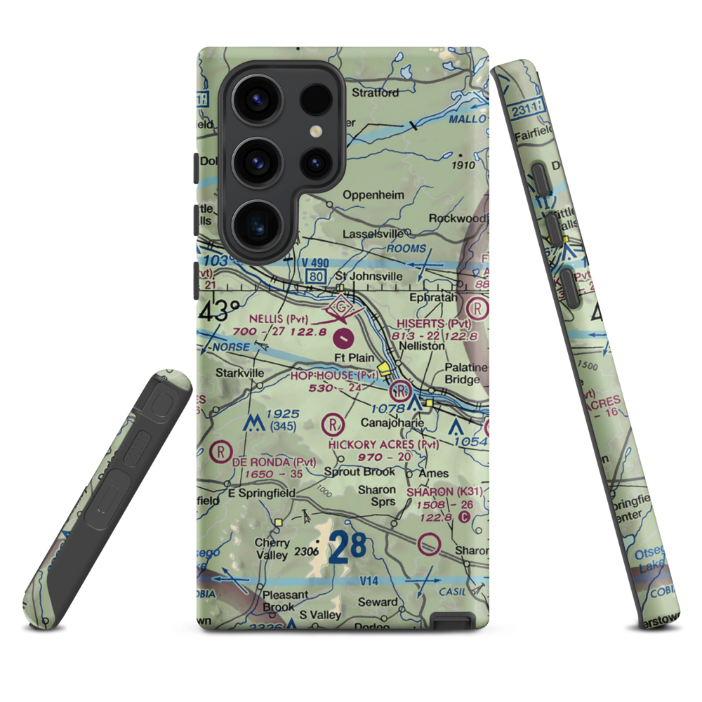 Nellis Field (NY20) VFR Sectional Samsung Phone Case Samsung Galaxy S23 Ultra model shown