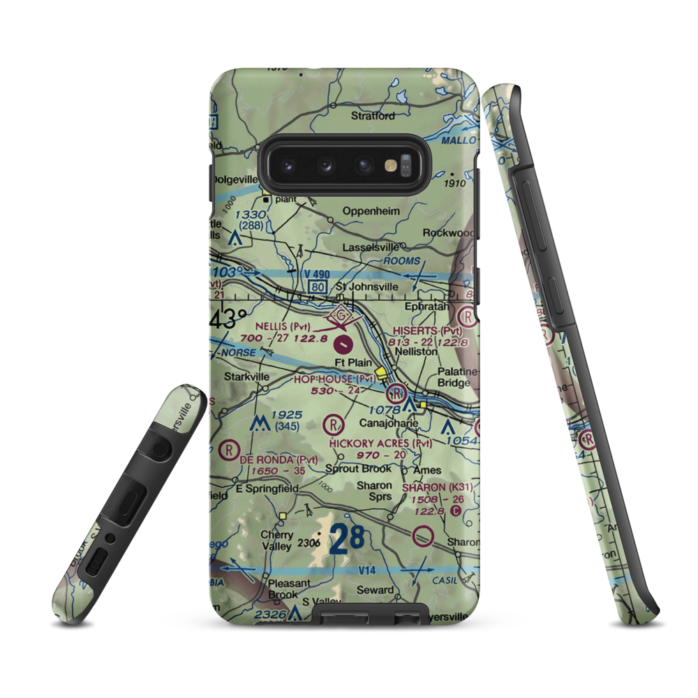 Nellis Field (NY20) VFR Sectional Samsung Phone Case Samsung Galaxy S10 Plus model shown