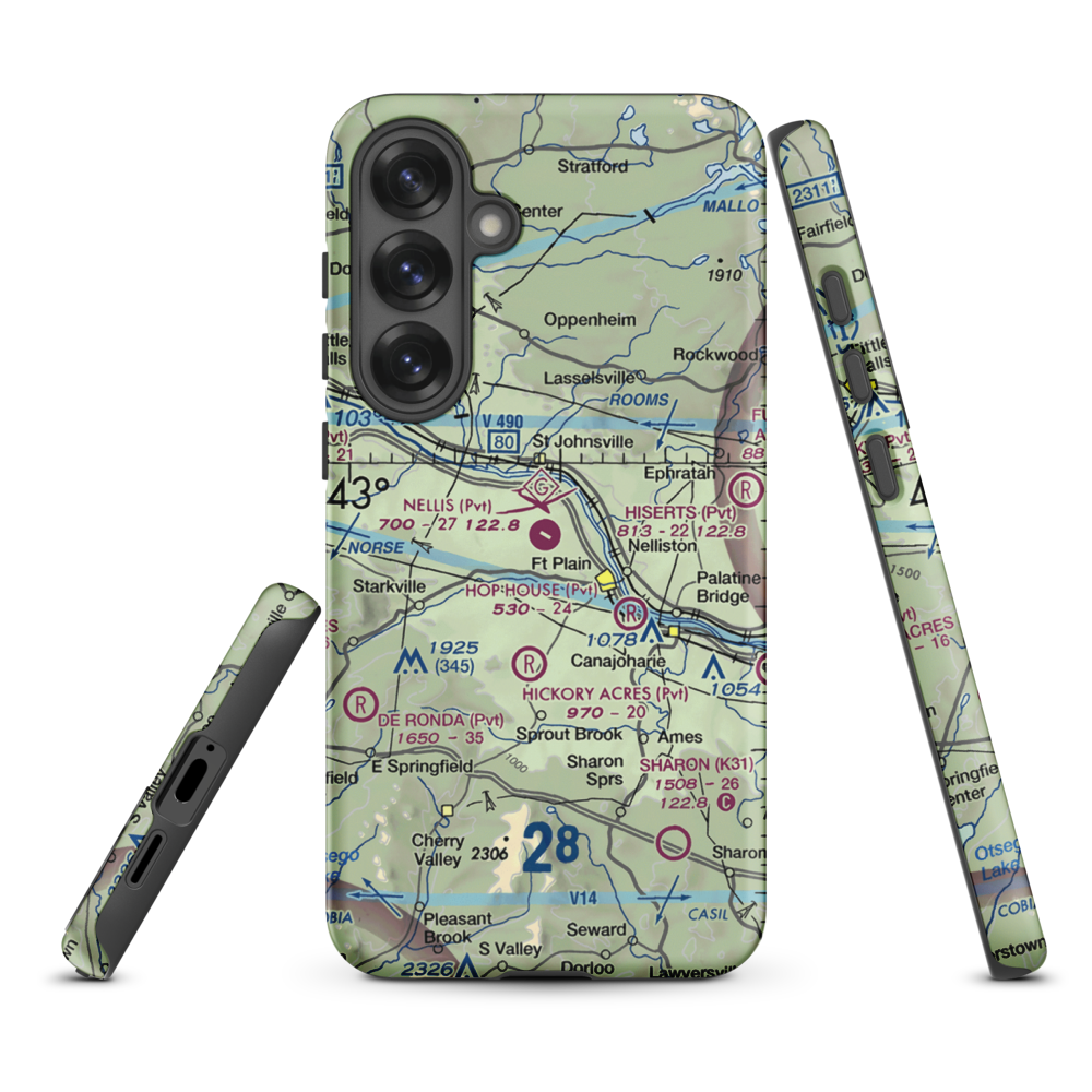 Nellis Field (NY20) VFR Sectional Samsung Phone Case Samsung Galaxy S25 Plus model shown