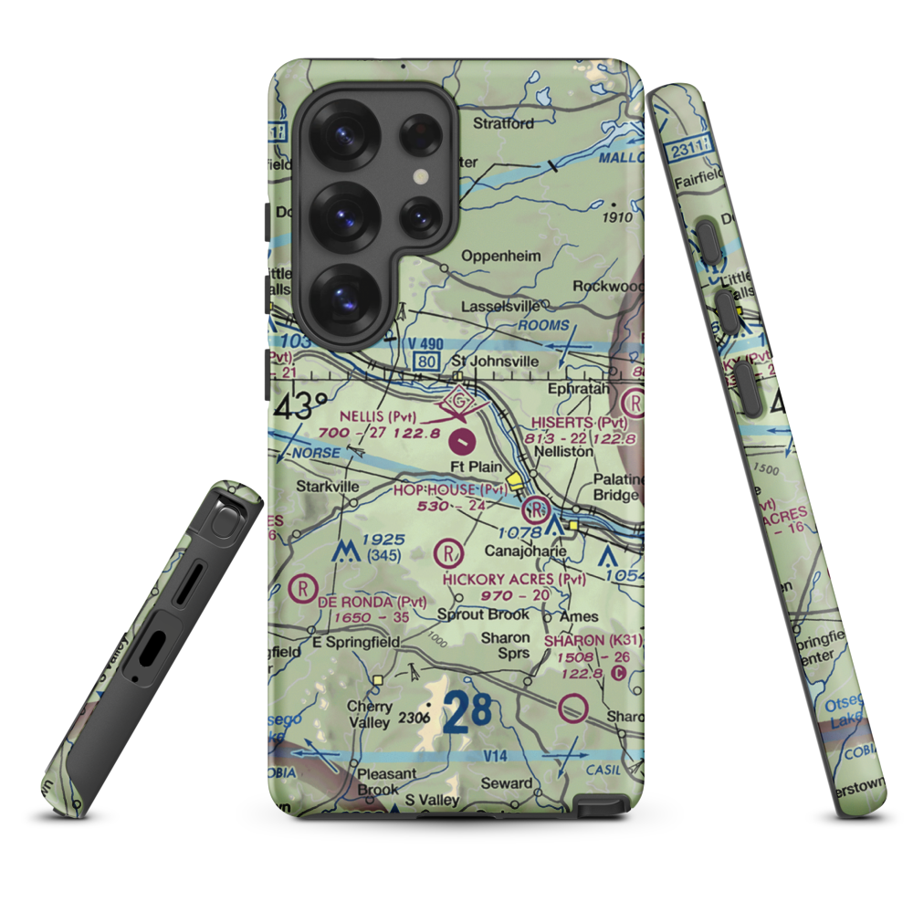 Nellis Field (NY20) VFR Sectional Samsung Phone Case Samsung Galaxy S25 Ultra model shown