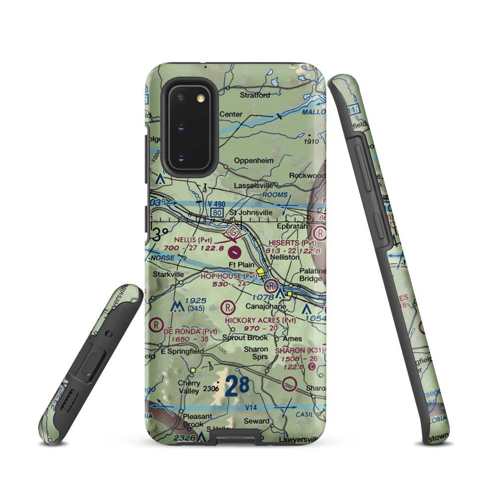 Nellis Field (NY20) VFR Sectional Samsung Phone Case Samsung Galaxy S20 model shown