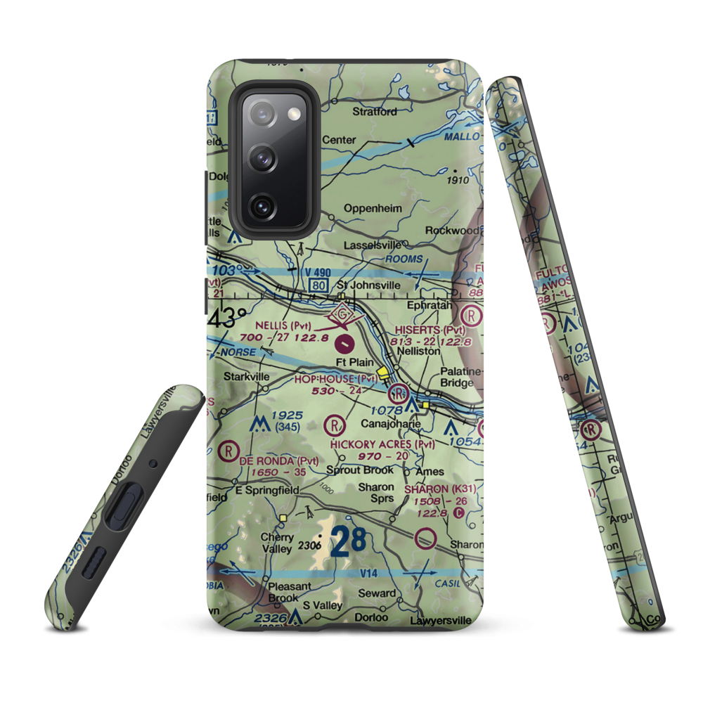 Nellis Field (NY20) VFR Sectional Samsung Phone Case Samsung Galaxy S20 FE model shown