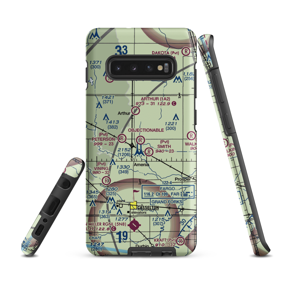 Nelson Airport (ND01) VFR Sectional Samsung Phone Case Samsung Galaxy S10 Plus model shown