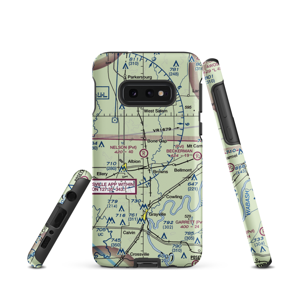 Nelson Private Airport (60IS) VFR Sectional Samsung Phone Case Samsung Galaxy S10 Plus model shown