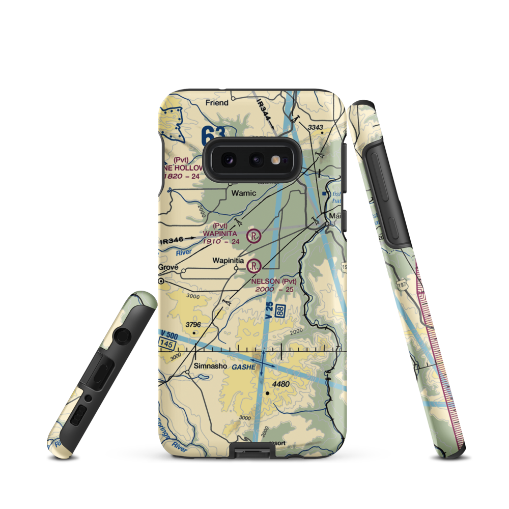 Nelson Ranch Airport (19OR) VFR Sectional Samsung Phone Case Samsung Galaxy S10 Plus model shown