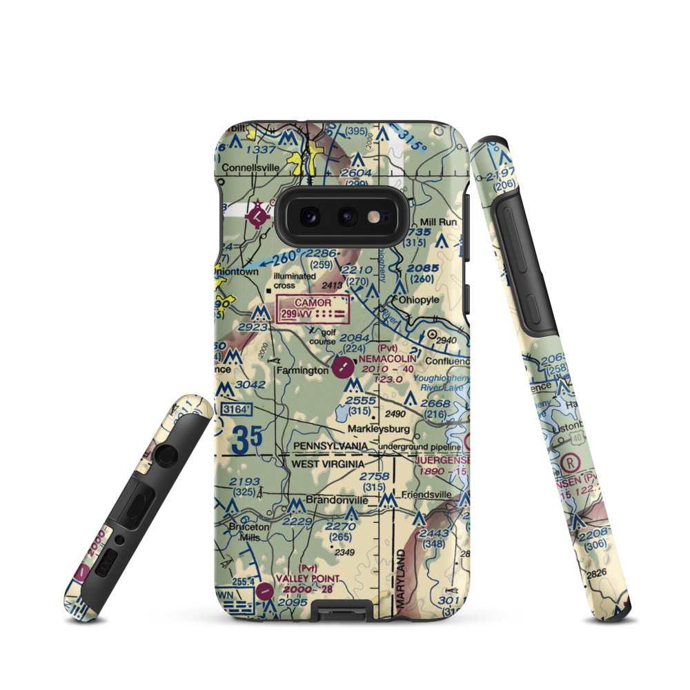 Nemacolin Airport (PA88) VFR Sectional Samsung Phone Case Samsung Galaxy S10e model shown