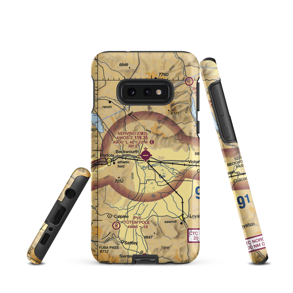 Nervino Airport (O02) VFR Sectional Samsung Phone Case Samsung Galaxy S10e model shown