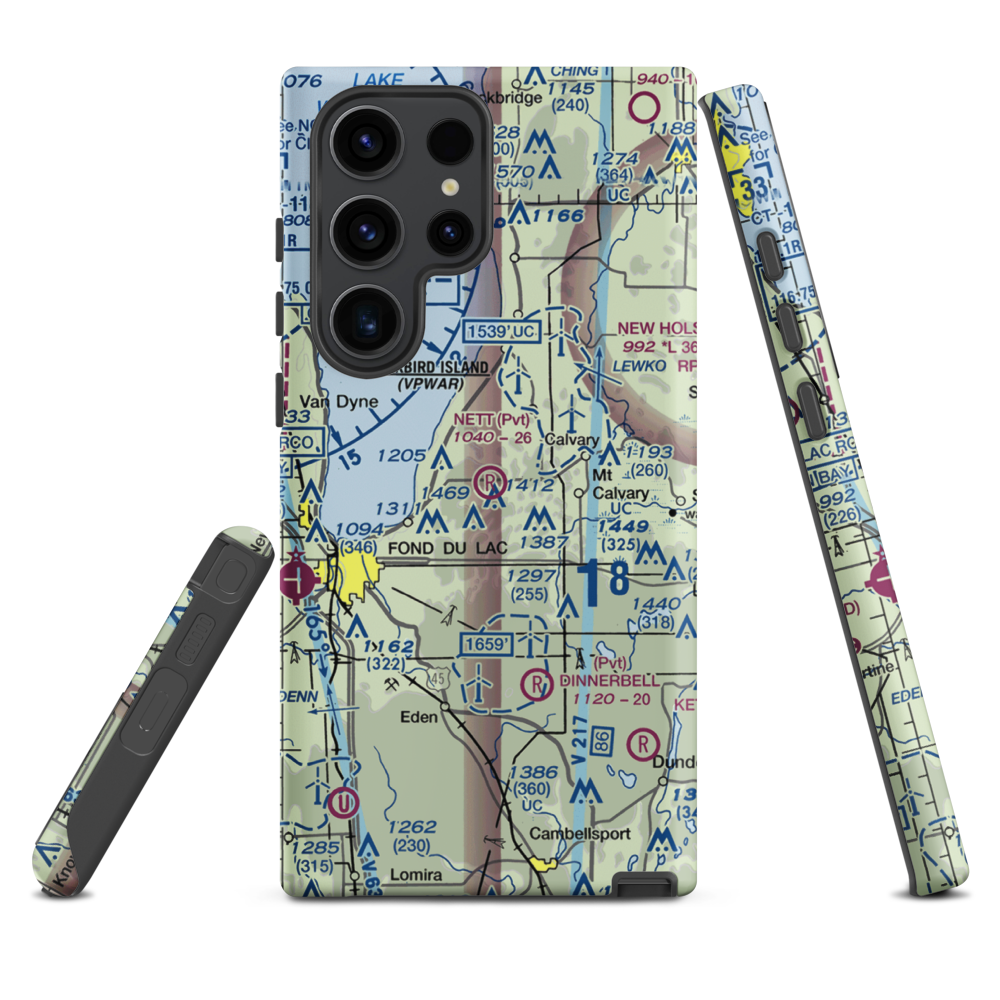 Nett Construction Airport (7WI9) VFR Sectional Samsung Phone Case Samsung Galaxy S23 Ultra model shown