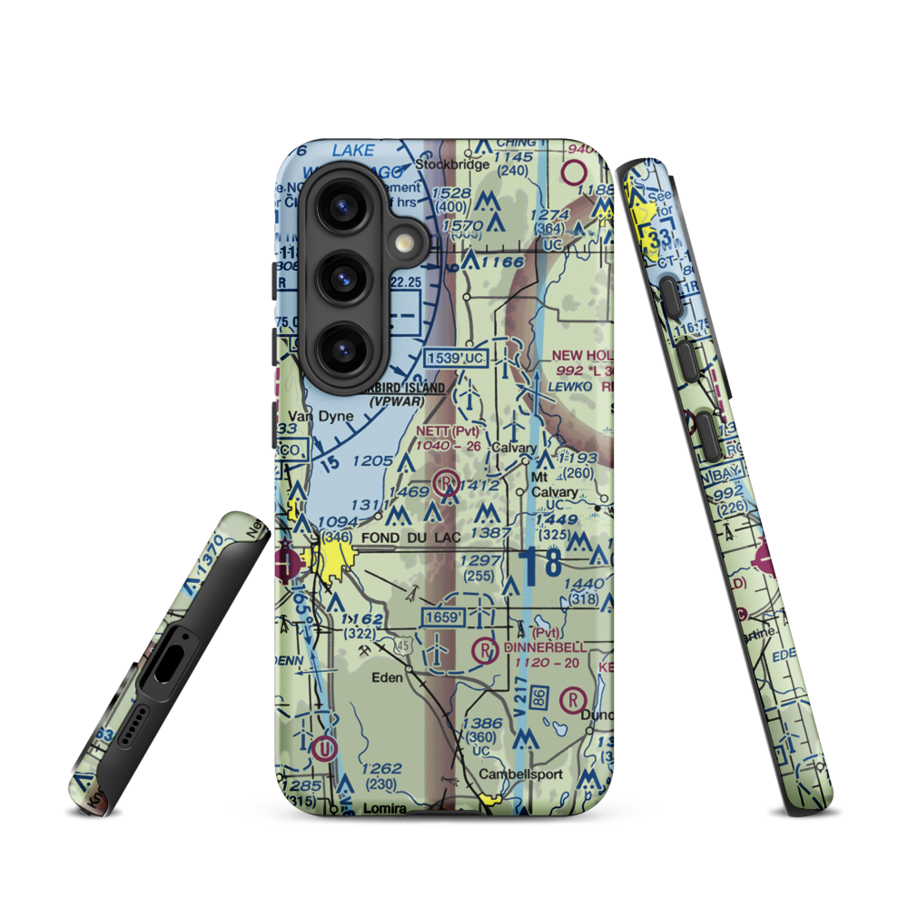 Nett Construction Airport (7WI9) VFR Sectional Samsung Phone Case Samsung Galaxy S24 model shown