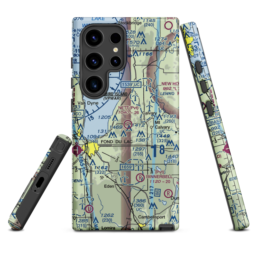 Nett Construction Airport (7WI9) VFR Sectional Samsung Phone Case Samsung Galaxy S24 Ultra model shown