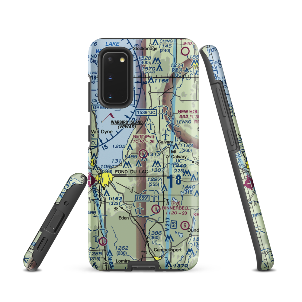Nett Construction Airport (7WI9) VFR Sectional Samsung Phone Case Samsung Galaxy S20 model shown