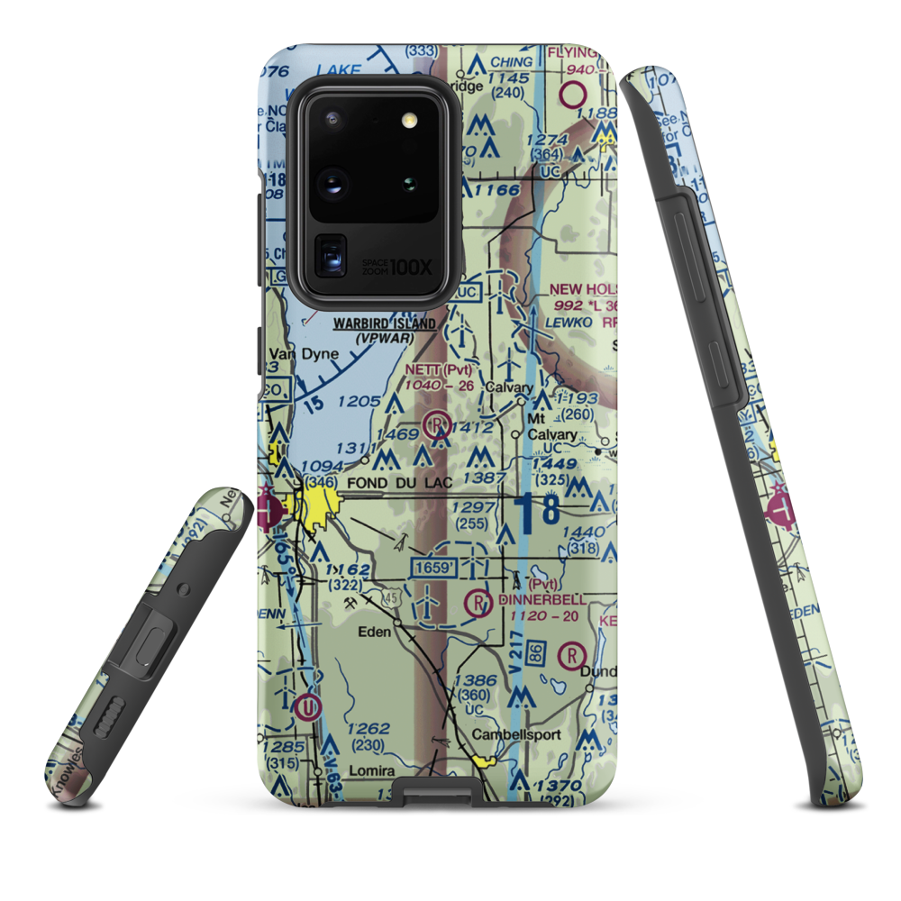Nett Construction Airport (7WI9) VFR Sectional Samsung Phone Case Samsung Galaxy S20 Ultra model shown