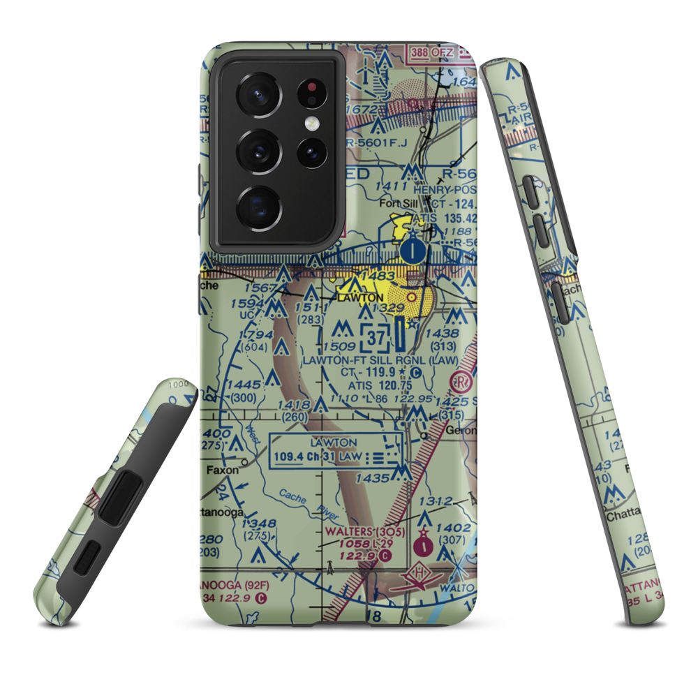 Neuwirth Airstrip (71OK) VFR Sectional Samsung Phone Case Samsung Galaxy S21 Ultra model shown
