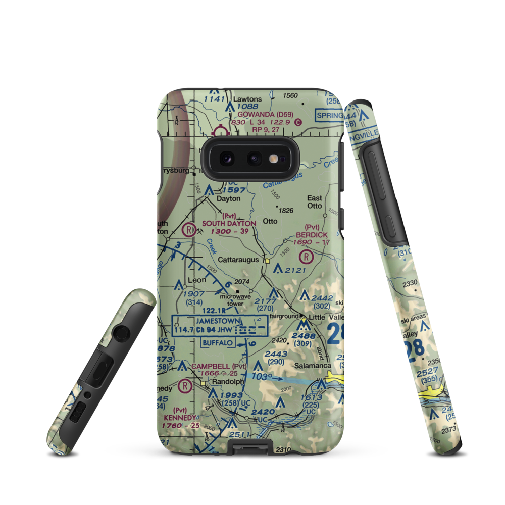 Neverland Airport (NY76) VFR Sectional Samsung Phone Case Samsung Galaxy S10 Plus model shown
