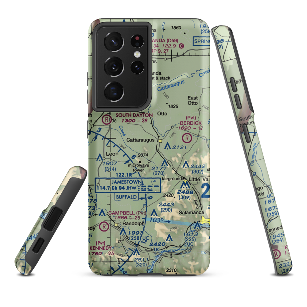 Neverland Airport (NY76) VFR Sectional Samsung Phone Case Samsung Galaxy S21 Ultra model shown