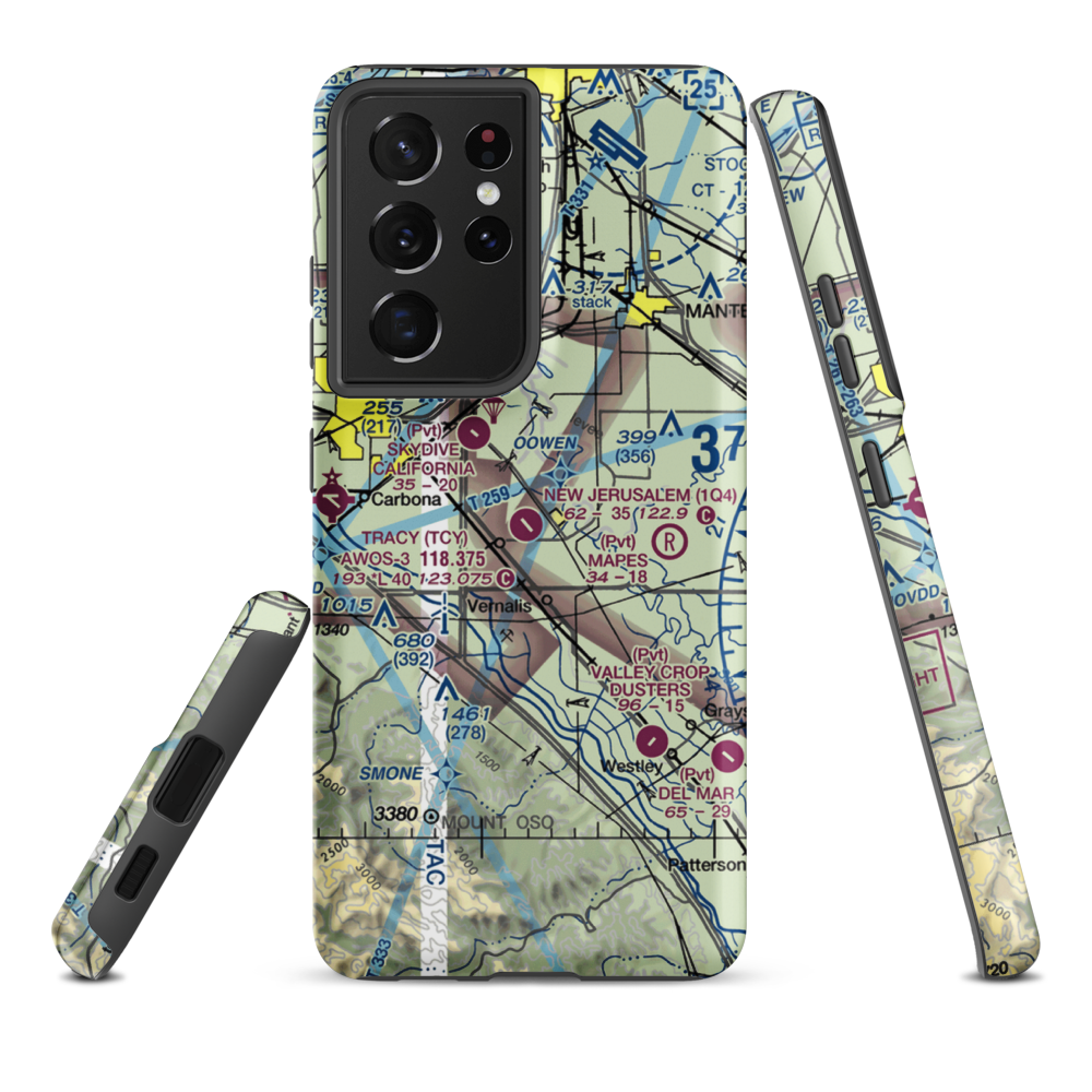 New Jerusalem Airport (1Q4) VFR Sectional Samsung Phone Case Samsung Galaxy S21 Ultra model shown