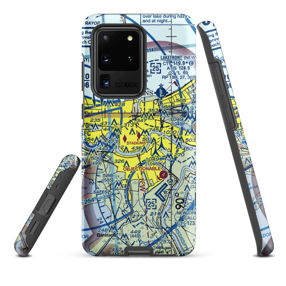New Orleans Downtown Heliport (7N0) VFR Sectional Samsung Phone Case Samsung Galaxy S20 Ultra model shown