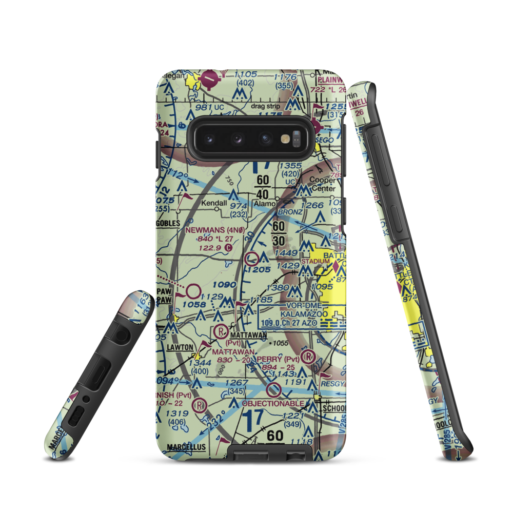 Newman's Airport (4N0) VFR Sectional Samsung Phone Case Samsung Galaxy S10 model shown
