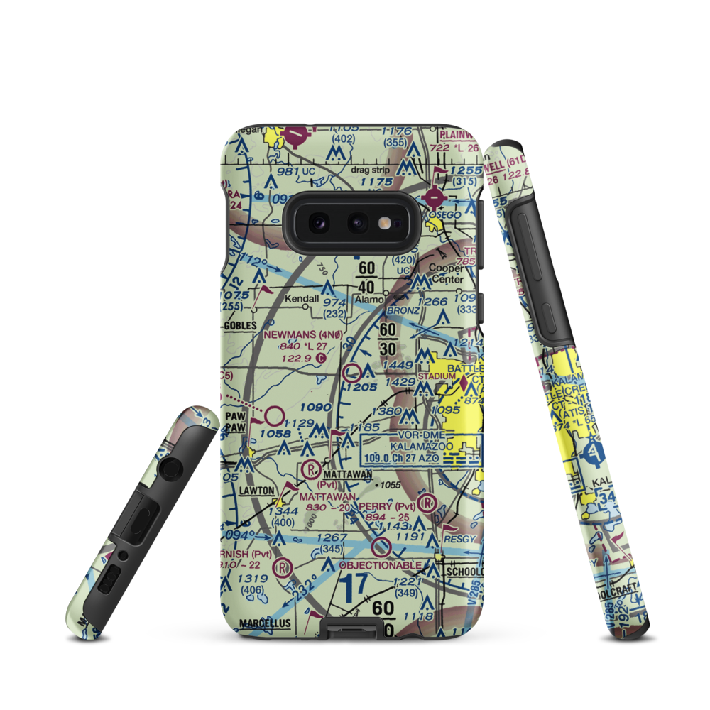 Newman's Airport (4N0) VFR Sectional Samsung Phone Case Samsung Galaxy S10 Plus model shown