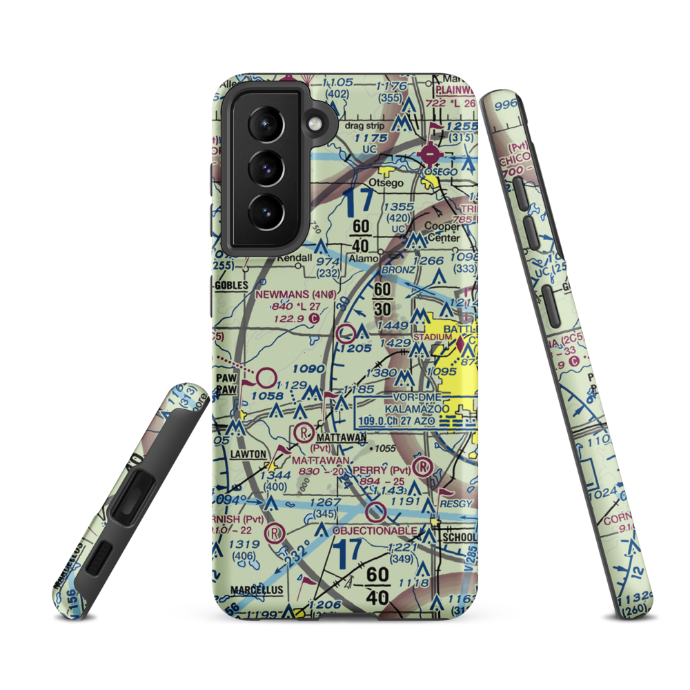 Newman's Airport (4N0) VFR Sectional Samsung Phone Case Samsung Galaxy S21 FE model shown