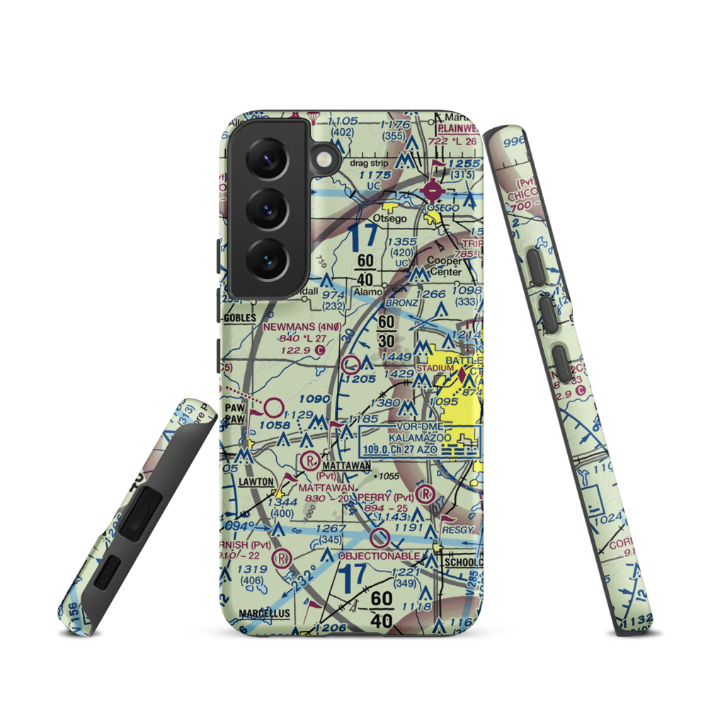 Newman's Airport (4N0) VFR Sectional Samsung Phone Case Samsung Galaxy S22 model shown
