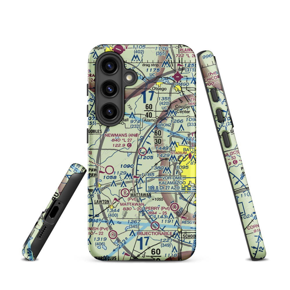 Newman's Airport (4N0) VFR Sectional Samsung Phone Case Samsung Galaxy S24 model shown