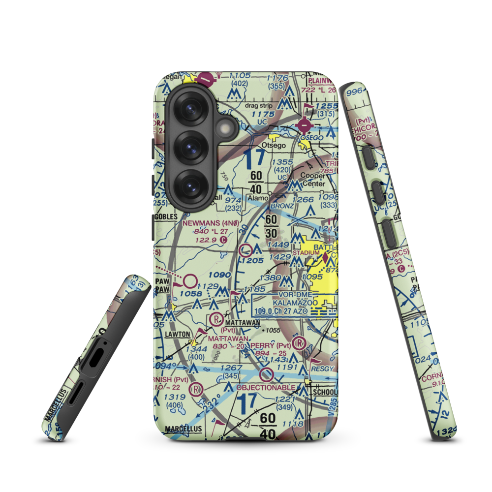 Newman's Airport (4N0) VFR Sectional Samsung Phone Case Samsung Galaxy S25 model shown
