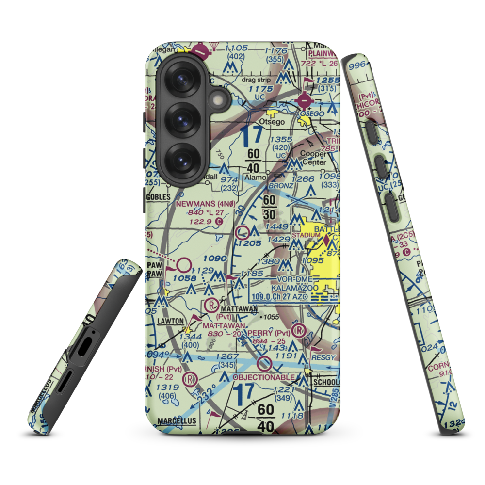Newman's Airport (4N0) VFR Sectional Samsung Phone Case Samsung Galaxy S25 Plus model shown