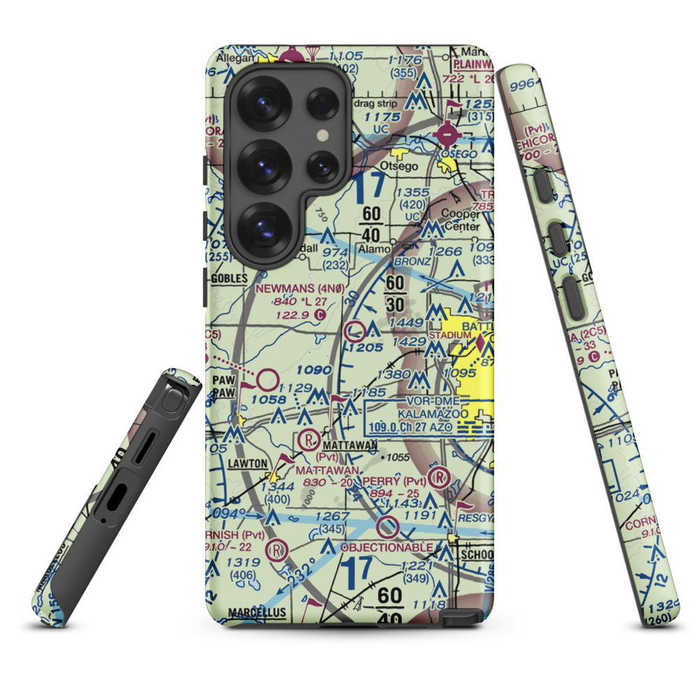 Newman's Airport (4N0) VFR Sectional Samsung Phone Case Samsung Galaxy S25 Ultra model shown