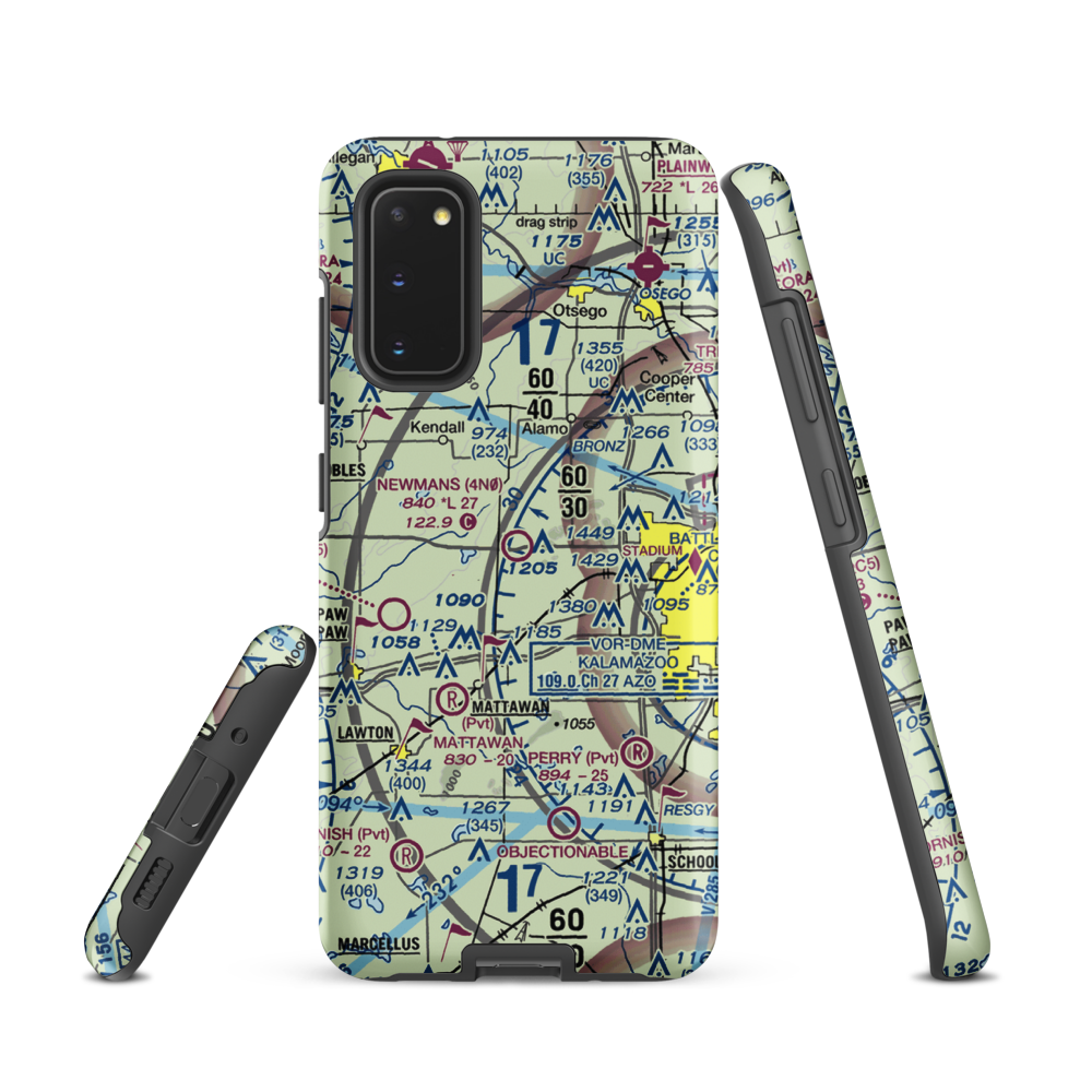 Newman's Airport (4N0) VFR Sectional Samsung Phone Case Samsung Galaxy S20 model shown