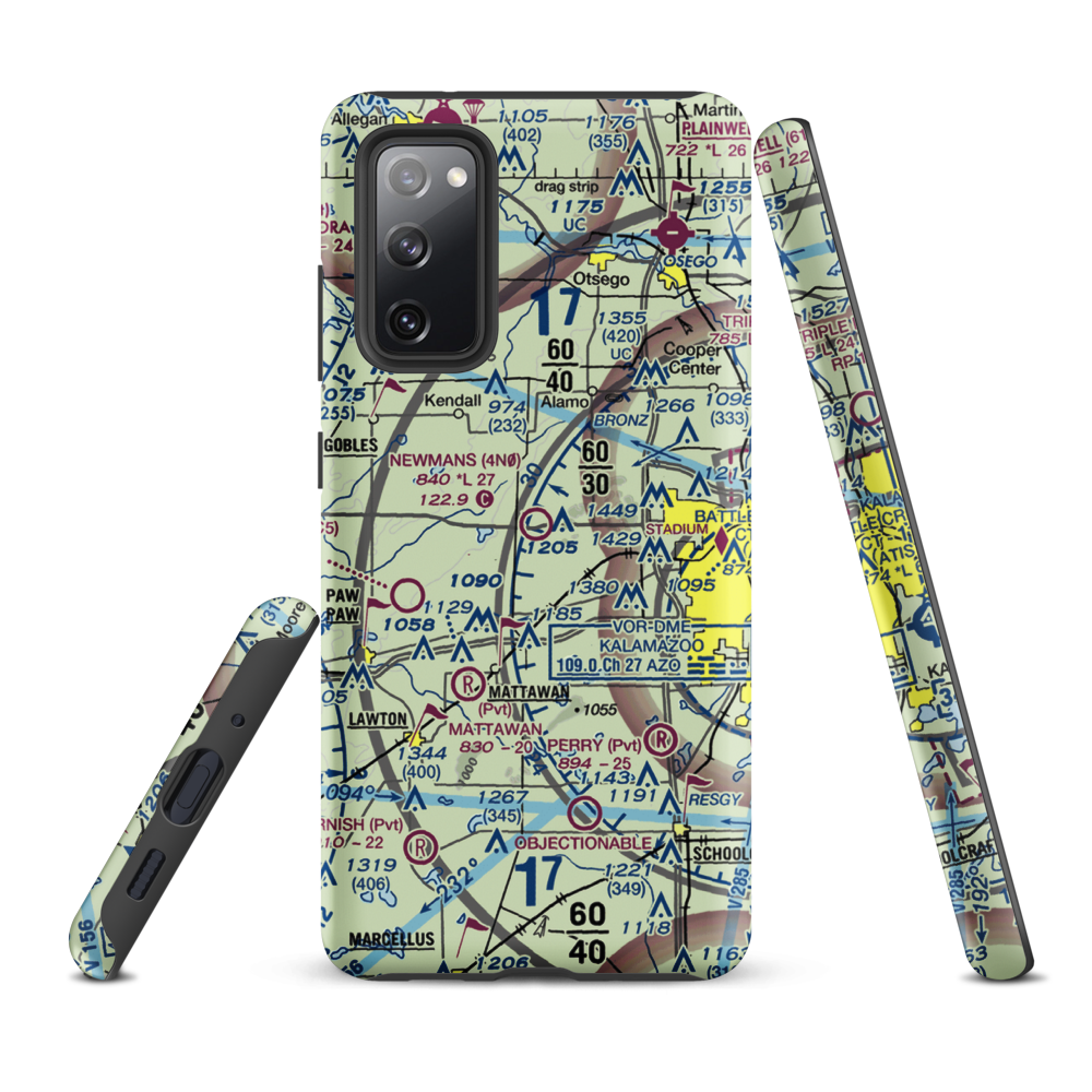 Newman's Airport (4N0) VFR Sectional Samsung Phone Case Samsung Galaxy S20 FE model shown